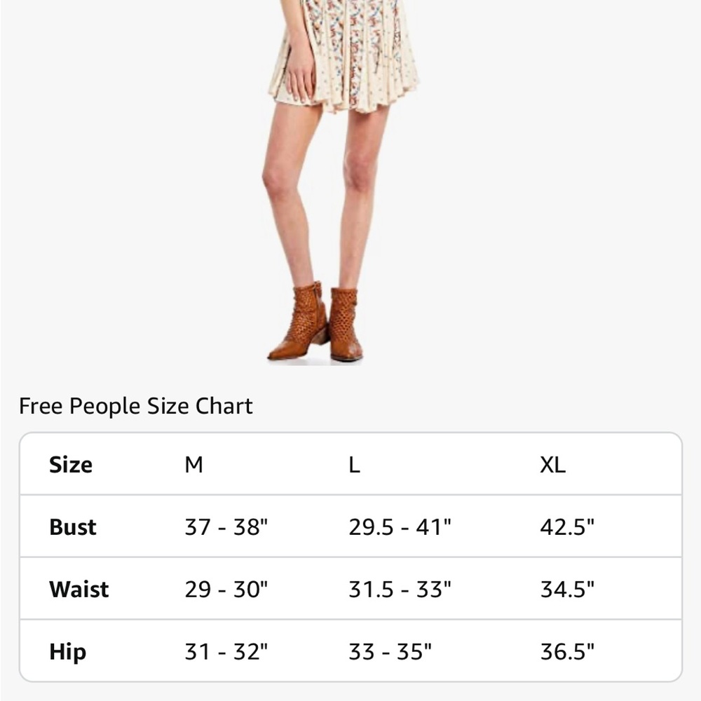 Free People Ponderosa Peach Orange Flirty Woven Floral Mini Dress medium - Picture 3 of 13